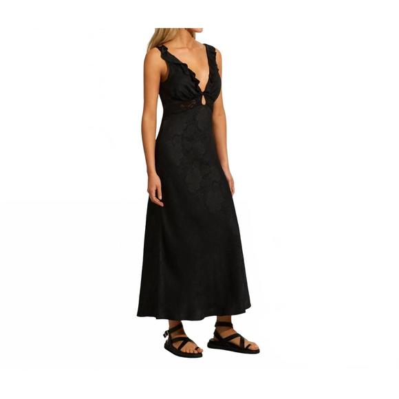 NEW AUGUSTE THE LABEL aida midi dress in black - Picture 4 of 4